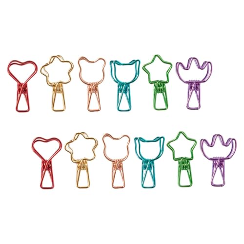 SHINEOFI 12 Stück Teiliges Bunte Metall-büroklammern in Herz Bär Stern Katze Blume Formen Farbenfrohe Lesezeichen Clips für Büro Schule Zuhause Stabile Vielseitige Papierklammern Organizer SHINEOFI 12 Stück Teiliges Bunte Metall-büroklammern in Herz Bär Stern Katze Blume Formen Farbenfrohe Lesezeichen Clips für Büro Schule Zuhause Stabile Vielseitige Papierklammern Organizer von SHINEOFI