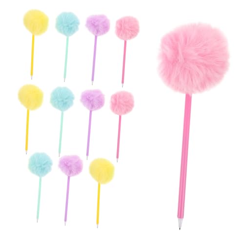 SHINEOFI 12 Stück Teiliges Bunte Pom Pom Kugelschreiber mit Flauschigem Plüschkopf Kreative Schreibstifte für Schule Büro Zuhause Farbenfrohe Verspielte Schreibwaren für Schüler und SHINEOFI 12 Stück Teiliges Bunte Pom Pom Kugelschreiber mit Flauschigem Plüschkopf Kreative Schreibstifte für Schule Büro Zuhause Farbenfrohe Verspielte Schreibwaren für Schüler und von SHINEOFI