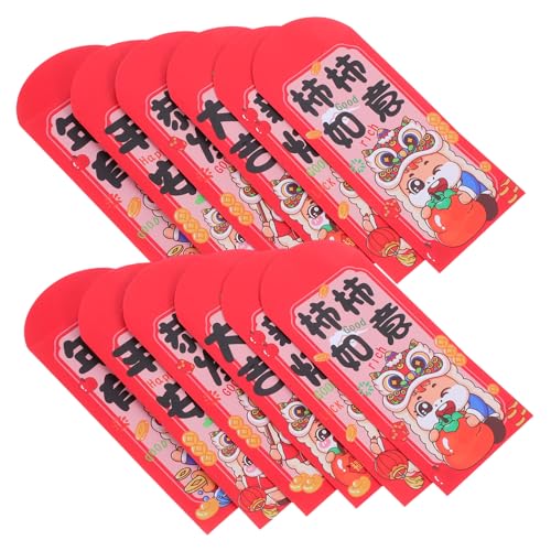 SHINEOFI 12 Stück Teiliges Chinesische Neujahrs-glückwunschumschläge Rote Papier-hongbao mit Pferde-jahresmotiv für Frühlingsfest und Familienfeiern Traditionelle Geldumschläge für SHINEOFI 12 Stück Teiliges Chinesische Neujahrs-glückwunschumschläge Rote Papier-hongbao mit Pferde-jahresmotiv für Frühlingsfest und Familienfeiern Traditionelle Geldumschläge für von SHINEOFI