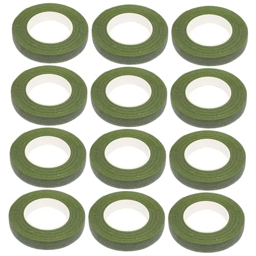 SHINEOFI 12 Stück Teiliges Floristenband Yards Flexibles Dehnbares Blumendraht Klebeband für Blumenarrangements DIY Bastelarbeiten und Hochzeitssträuße Selbstklebend Vielseitig Einsetzbar von SHINEOFI