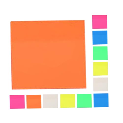 SHINEOFI 12 Stück Teiliges Haftnotizen mit Fluoreszierenden Index Tabs Abnehmbare Transparente Klebezettel für Effizientes Notieren und Organisieren von Aufgaben im Büro und Studium von SHINEOFI