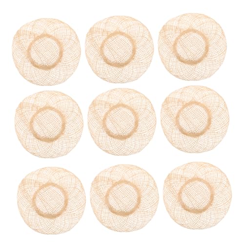 SHINEOFI 12 Stück Teiliges Miniatur Strohhüte Beige Handgewebte Puppenhüte Für DIY Puppenkostüme Dollhouse Dekorationen Leicht Robust Für Bastelprojekte von SHINEOFI