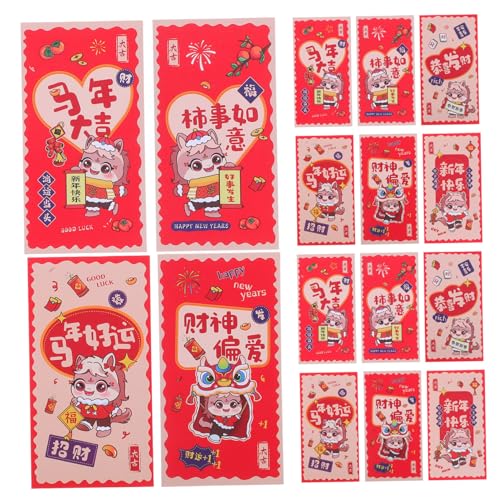 SHINEOFI 12 Stück Teiliges Rote Umschläge mit Pferde motiven Traditionelle Chinesische Neujahrs geldtaschen Glücksumschläge für Frühlingsfest Praktische Cash pockets für Lunar Year SHINEOFI 12 Stück Teiliges Rote Umschläge mit Pferde motiven Traditionelle Chinesische Neujahrs geldtaschen Glücksumschläge für Frühlingsfest Praktische Cash pockets für Lunar Year von SHINEOFI