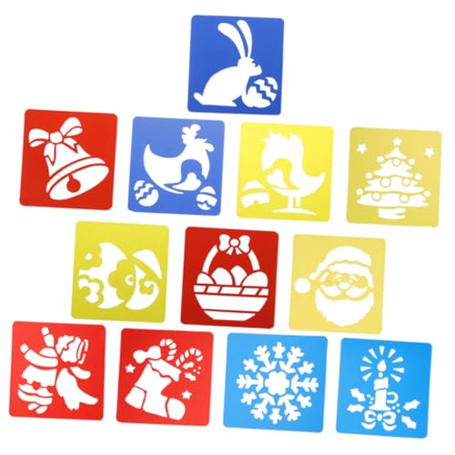 SHINEOFI 12 Stück Teiliges Weihnachts Schablonen für Kreative DIY Zeichenschablonen Strapazierfähigem für Bastelarbeiten Fenster und Wanddekoration Zufällige Farbe Zufällige Farbe SHINEOFI 12 Stück Teiliges Weihnachts Schablonen für Kreative DIY Zeichenschablonen Strapazierfähigem für Bastelarbeiten Fenster und Wanddekoration Zufällige Farbe Zufällige Farbe von SHINEOFI