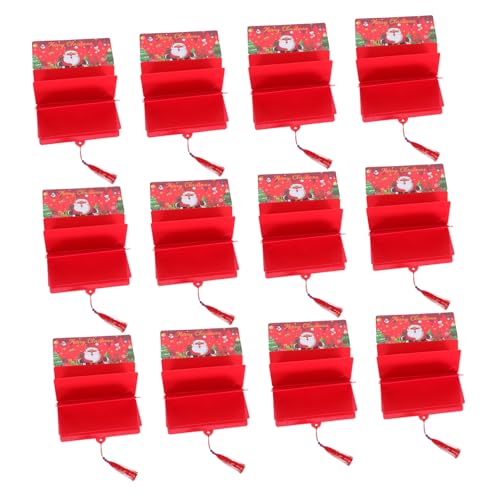 SHINEOFI 12 Stück Teiliges Weihnachtsgeldhalter Stabilem Papier mit Fächern Roter Umschlag für Bargeld und Karten DIY Geschenkorganizer für Weihnachtsfeiern und Festliche Geldgeschenke SHINEOFI 12 Stück Teiliges Weihnachtsgeldhalter Stabilem Papier mit Fächern Roter Umschlag für Bargeld und Karten DIY Geschenkorganizer für Weihnachtsfeiern und Festliche Geldgeschenke von SHINEOFI