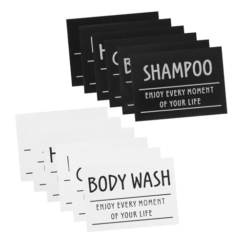 SHINEOFI 12 Stück Wasserdichte Badezimmer Etiketten für Gläser und Flaschen Praktische Aufkleber zur Organisation von Duschgel Seife und Pflegeprodukten Erhältlich SHINEOFI 12 Stück Wasserdichte Badezimmer Etiketten für Gläser und Flaschen Praktische Aufkleber zur Organisation von Duschgel Seife und Pflegeprodukten Erhältlich von SHINEOFI