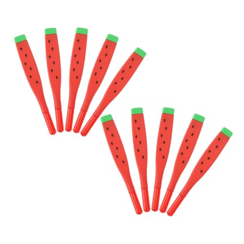 SHINEOFI 12 Stück Wassermelonen-Gelstift gesteckt kugelschreiber Schreibwerkzeuge Schreibzeug Gel-Stift Journaling lustige Stifte schöner Gelstift Stifte für Büroschilder weiches Gummi rot von SHINEOFI