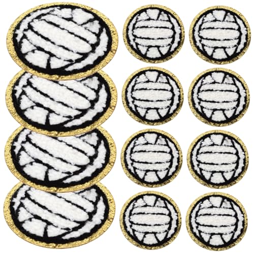 SHINEOFI 12 Stück kompakte Kleiderflicken Hüte Fußball kleine Hutflecken geformt Aufnäher für Jungen bestickt repair patch stickrahmen dekorative Fellflecken kleine Kleiderflicken Polyester von SHINEOFI