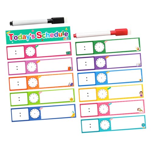 SHINEOFI 12-teiliges Tagesplaner-board Für Kinder – Wiederverwendbarer, Trocken Abwischbarer Routineplaner, Kleinkind-kalender, Lernwerkzeug, Visueller Zeitplan Mit Stift Für Die von SHINEOFI