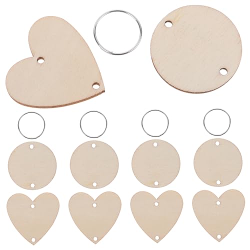 SHINEOFI 120 Stück Board -zubehör Kreisförmig Loch Ausgeschnitten Geburtstagserinnerung Wandbehang Stichworte Runden Kreise Familiengeburtstagstafel Mit Tags Zeichen Hölzern Khaki von SHINEOFI