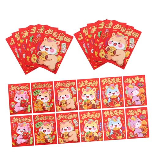 SHINEOFI 120 Stück Chinesische Hong Bao Umschläge Jahr Des Pferdes Festliche Umschläge mit Cartoon Pferde Design für Frühlingsfest Traditionelle Rote für Feierlichkeiten SHINEOFI 120 Stück Chinesische Hong Bao Umschläge Jahr Des Pferdes Festliche Umschläge mit Cartoon Pferde Design für Frühlingsfest Traditionelle Rote für Feierlichkeiten von SHINEOFI