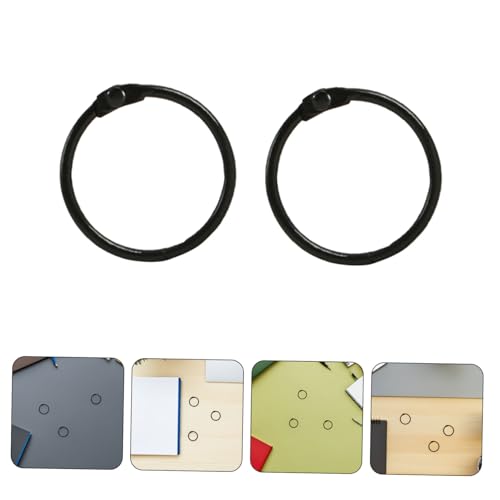 SHINEOFI 120 Stück Kleine Metallringe schnellhefter buchbinderinge ringbindung verbindungsringe Black von SHINEOFI