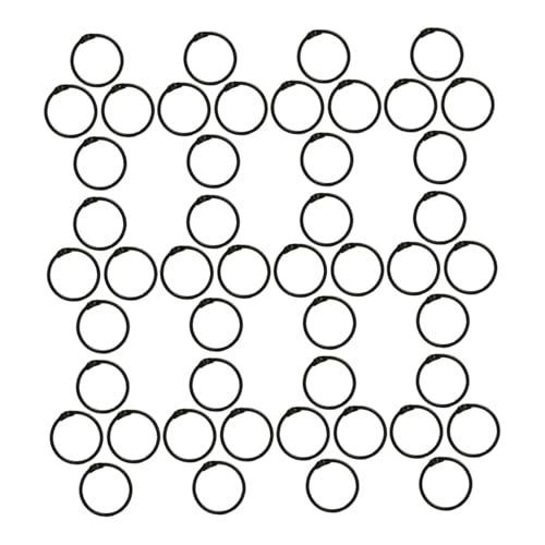 SHINEOFI 120 Stück Ringbindung Schnellhefter Ringe Für Loose-blatt Verbindungsringe Loseblattring Diy Buchbinderinge Kleine Metallringe Black von SHINEOFI