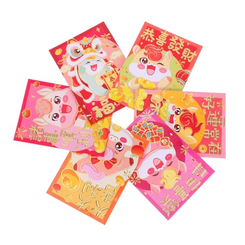 SHINEOFI 120 Stück Rote Umschläge Chinesisches Neujahr Cartoon Pferd Design Glücksumschläge Für Lunarfest Hochzeit Und Festliche Geldgeschenke SHINEOFI 120 Stück Rote Umschläge Chinesisches Neujahr Cartoon Pferd Design Glücksumschläge Für Lunarfest Hochzeit Und Festliche Geldgeschenke von SHINEOFI