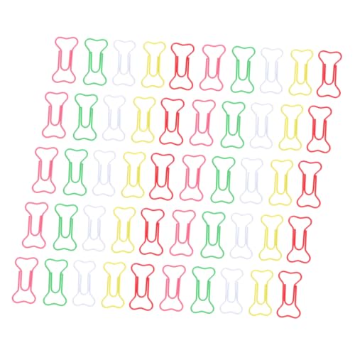 SHINEOFI 120 Stück Teiliges Bunte Metall büroklammern in Knochenform Lustige Hundeknochen papierclips Kreative Lesezeichen und Praktische Aktenklammern für Büro Schule und Zuhause von SHINEOFI