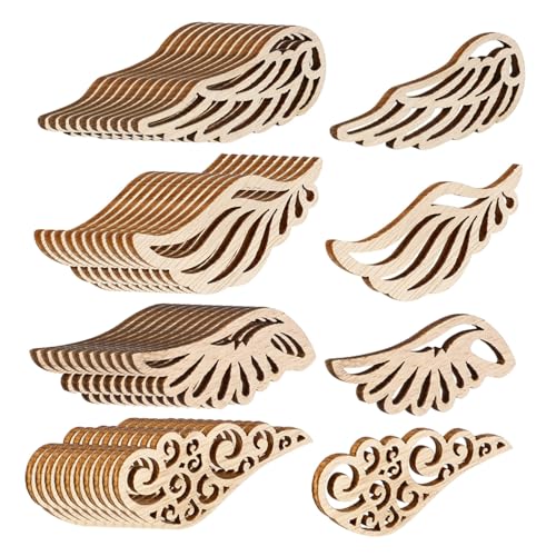SHINEOFI 120 Stück Teiliges Holzflügel Rohlinge für Basteln Unbehandelte Engelsflügel Holzscheiben zum Bemalen DIY Ornamente für Hochzeits- Party Weihnachtsdekoration Vielseitige SHINEOFI 120 Stück Teiliges Holzflügel Rohlinge für Basteln Unbehandelte Engelsflügel Holzscheiben zum Bemalen DIY Ornamente für Hochzeits- Party Weihnachtsdekoration Vielseitige von SHINEOFI