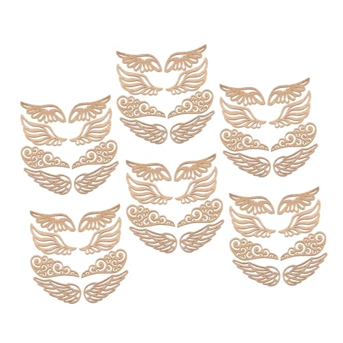 SHINEOFI 120 Stück Teiliges Unlackierte Engelsflügel aus Naturholz zum Basteln DIY Holzornamente für Kreative Wanddeko Familienfreundliche Holzflügel zum Bemalen und Dekorieren SHINEOFI 120 Stück Teiliges Unlackierte Engelsflügel aus Naturholz zum Basteln DIY Holzornamente für Kreative Wanddeko Familienfreundliche Holzflügel zum Bemalen und Dekorieren von SHINEOFI