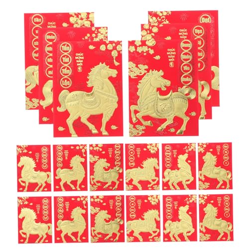 SHINEOFI 120 Stück Vietnamesische Rote Umschläge Jahr Des Pferdes Lunar Year Geldumschläge mit Pferdemotiven Traditionelle Lucky Money Packungen für Neujahrsfeiern und Geschenkübergabe SHINEOFI 120 Stück Vietnamesische Rote Umschläge Jahr Des Pferdes Lunar Year Geldumschläge mit Pferdemotiven Traditionelle Lucky Money Packungen für Neujahrsfeiern und Geschenkübergabe von SHINEOFI