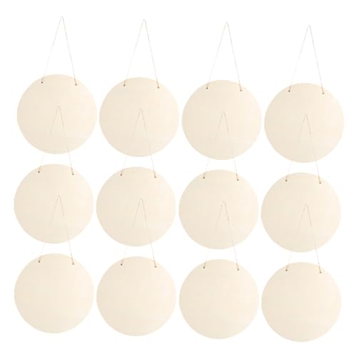 SHINEOFI 12Stücke DIY Holzschild Rohlinge Unfertige Holzscheiben zum Basteln Hängende Kreise für Kreative Projekte Blanko Holzschilder für Erwachsene für Dekoration SHINEOFI 12Stücke DIY Holzschild Rohlinge Unfertige Holzscheiben zum Basteln Hängende Kreise für Kreative Projekte Blanko Holzschilder für Erwachsene für Dekoration von SHINEOFI