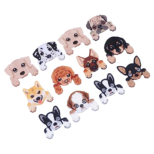 SHINEOFI 12Stücke Hundemuster Aufnäher zum Aufbügeln Gestickte Nähapplikationen für Reparaturen und Dekoration von Kleidung Taschen und Mehr und Recycelbar SHINEOFI 12Stücke Hundemuster Aufnäher zum Aufbügeln Gestickte Nähapplikationen für Reparaturen und Dekoration von Kleidung Taschen und Mehr und Recycelbar von SHINEOFI