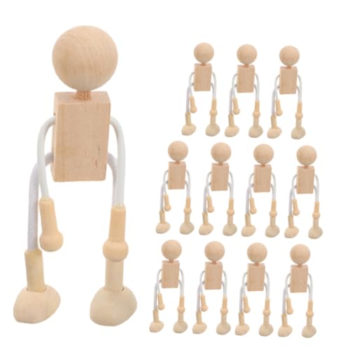 SHINEOFI 12pccs DIY Holzpuppen Für Kinder Unvollendete Holzstiftpuppen Unbemalte Holzfiguren Für Heimdekorationen SHINEOFI 12pccs DIY Holzpuppen Für Kinder Unvollendete Holzstiftpuppen Unbemalte Holzfiguren Für Heimdekorationen von SHINEOFI