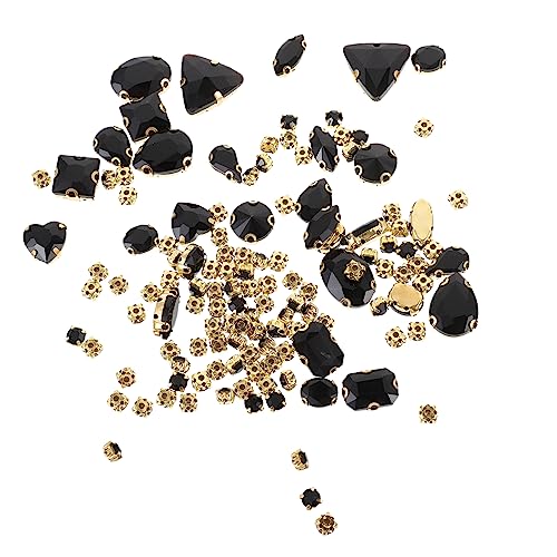SHINEOFI 130 Stück Teiliges Nähen Strasssteine Krallenform Schwarze Dekorative Kleidung Rhinestones für DIY Handwerk und Textilverzierung SHINEOFI 130 Stück Teiliges Nähen Strasssteine Krallenform Schwarze Dekorative Kleidung Rhinestones für DIY Handwerk und Textilverzierung von SHINEOFI