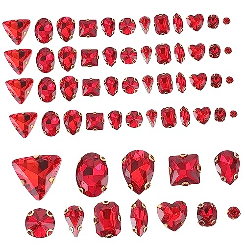 SHINEOFI 130 Stück Teiliges Rote Klauen Strasssteine zum Aufnähen Kleine Dekorative Kleidungsnähsteine für DIY Hochzeit Schuhe Taschen und Modeaccessoires SHINEOFI 130 Stück Teiliges Rote Klauen Strasssteine zum Aufnähen Kleine Dekorative Kleidungsnähsteine für DIY Hochzeit Schuhe Taschen und Modeaccessoires von SHINEOFI