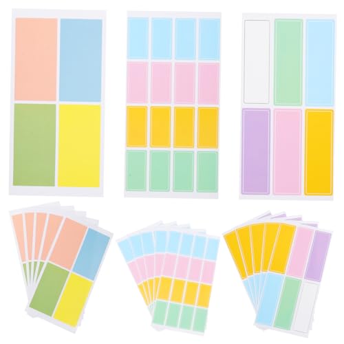 SHINEOFI 130 Stück Teiliges Wasserfeste Namensetiketten Selbstklebend Bunte Aufkleber für Schule Büro Küche Beschreibbare Etiketten für Ordner und Aufbewahrung Vielseitig und Langlebig von SHINEOFI