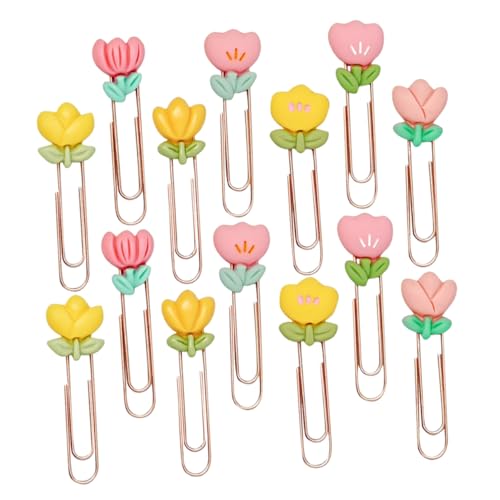SHINEOFI 14 Stück Niedliche Blumen Büroklammern aus Metall Dekorative Lesezeichen für Mädchen Verspielte Notizen Clips für Bürobedarf Kreative Papierklammern für Bastelarbeiten und SHINEOFI 14 Stück Niedliche Blumen Büroklammern aus Metall Dekorative Lesezeichen für Mädchen Verspielte Notizen Clips für Bürobedarf Kreative Papierklammern für Bastelarbeiten und von SHINEOFI