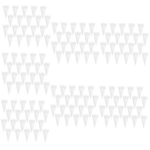140 Stk Hochzeits papier Blumen röhre Blütenblätter zur Hochzeit Konfetti-Kegel aus Papier Hochzeitsblumen Blütenkegel konfetti blütenblatt kegel Brunnen Blumenpapier Weiß von SHINEOFI