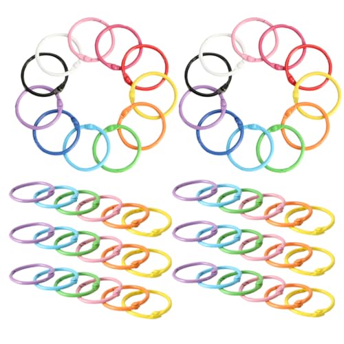 SHINEOFI 140 Stück Ringe Für Lose Blätter: Schlüsselanhängerringe Aus Metall, Schnallen Für Karteikarten, Büro, Schule, Zuhause, Basteln, Fotoalbum, Scrapbooking SHINEOFI 140 Stück Ringe Für Lose Blätter: Schlüsselanhängerringe Aus Metall, Schnallen Für Karteikarten, Büro, Schule, Zuhause, Basteln, Fotoalbum, Scrapbooking von SHINEOFI