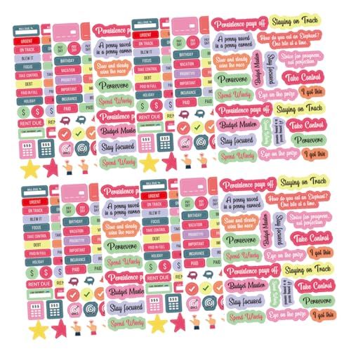 SHINEOFI 15 Stück Handbook -Label Aufkleber retro aufkleber vintage aufkleber Organizer Sticker dekorative sticker DIY -Hausaufkleber Planer Zubehör Glasetiketten beschichtetes Papier von SHINEOFI