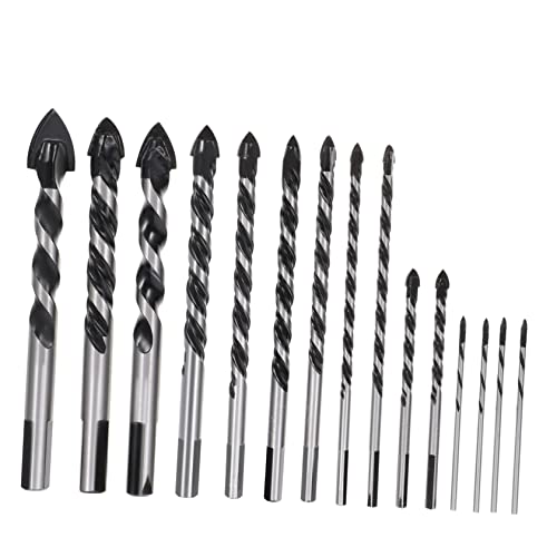 SHINEOFI 15 Stück Multifunktionales Bohrbitset Hartmetallbohrer in Industriequalität Bohrer für Ziegel Ziegelbohrer Wolframcarbid Bohrbits Mauerwerk Mauerwerksstücke Stahl SHINEOFI 15 Stück Multifunktionales Bohrbitset Hartmetallbohrer in Industriequalität Bohrer für Ziegel Ziegelbohrer Wolframcarbid Bohrbits Mauerwerk Mauerwerksstücke Stahl von SHINEOFI