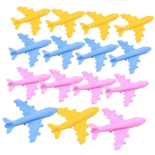 SHINEOFI 15 Stück Radiergummi Schule Flugzeug Markierungen Textmarker Bausatz radierer erasers for Partyartikel liefert Unterrichtsmaterialien für Belohnungen Plastik Colorful von SHINEOFI