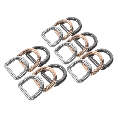 SHINEOFI 15 Stück Teiliges D-ring Feder-schnapphaken Metallverschluss für Taschen Rucksack Geldbörse mit Elastischem Verschluss und Langlebigem Design für Vielseitigen Einsatz SHINEOFI 15 Stück Teiliges D-ring Feder-schnapphaken Metallverschluss für Taschen Rucksack Geldbörse mit Elastischem Verschluss und Langlebigem Design für Vielseitigen Einsatz von SHINEOFI