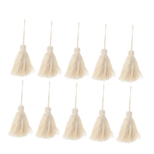 SHINEOFI 15 Stück Teiliges Kleine Baumwoll Quasten Mini Troddeln für DIY Lesezeichen Schlüsselanhänger Dekoration Vielseitig für Kissen Decken Vorhänge Tischdecken Kleidung von SHINEOFI