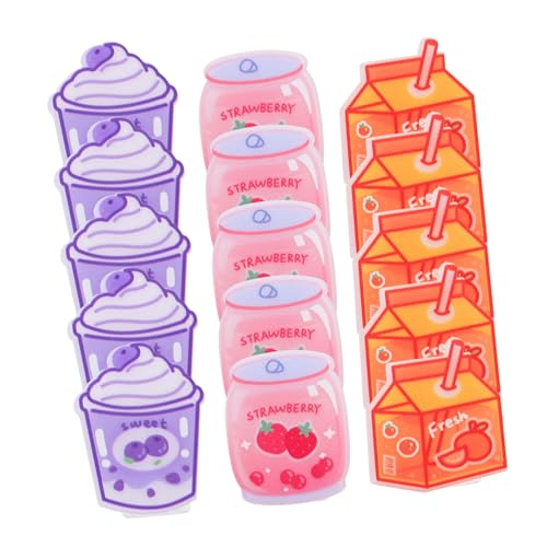 SHINEOFI 15 Stück Teiliges Kreative Acryl-binderclips mit Cartoon-motiven Kleine Praktische Snack Eckpapierklammern Platzsparend Leicht Süße Büroklammern für Schule und Büro Vielseitig von SHINEOFI