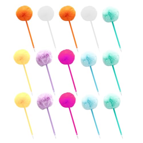 SHINEOFI 15 Stück Teiliges Pom Pom Fluffy Kugelschreiber Bunte Weiche Schreibstifte mit Flauschigen Bommeln Komfortabel und Glatt Schreibend Bunte Stifte für Schule Büro Party und Geschenk SHINEOFI 15 Stück Teiliges Pom Pom Fluffy Kugelschreiber Bunte Weiche Schreibstifte mit Flauschigen Bommeln Komfortabel und Glatt Schreibend Bunte Stifte für Schule Büro Party und Geschenk von SHINEOFI