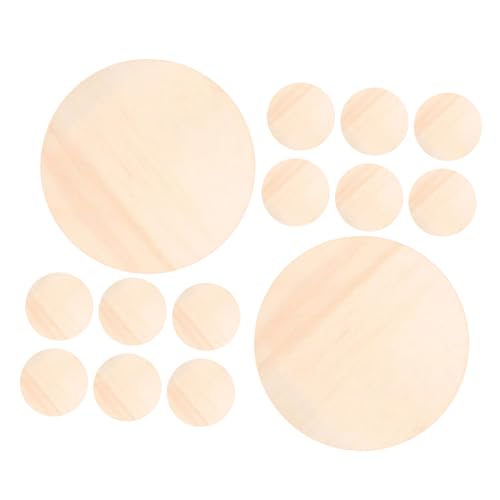 SHINEOFI 15 Stück Teiliges Unbemalter Runder Holzscheiben für Diy Projekte Rustikale Holzslices für Kreative Bastelarbeiten Türschilder und Festliche Dekorationen von SHINEOFI