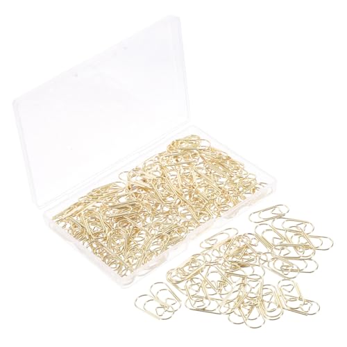 SHINEOFI 150 Stück Bürobedarf Lesezeichen Jumbo Clips Board Papier Dokument Verschlussclip Mini Binder Clips Farbige Binder Clips Heftklammern Medium Binder Clips Staffelei Metall Golden von SHINEOFI