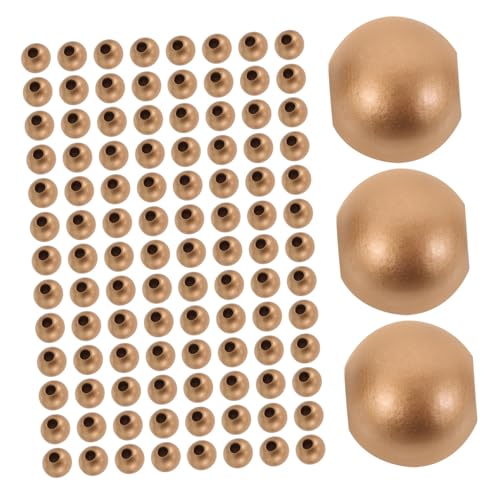 SHINEOFI 150 Stück Holzperlen Großes Loch Runde Form Gefärbte Perlen Für Diy Schmuck Basteln Armbänder Halsketten Schlüsselanhänger Perlen von SHINEOFI