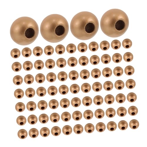 SHINEOFI 150 Stück Holzperlen mit Großem Loch Gefärbte Runde Holzperlen für Diy Schmuckherstellung für Armbänder Halsketten Schlüsselanhänger und Kreative Bastelprojekte von SHINEOFI