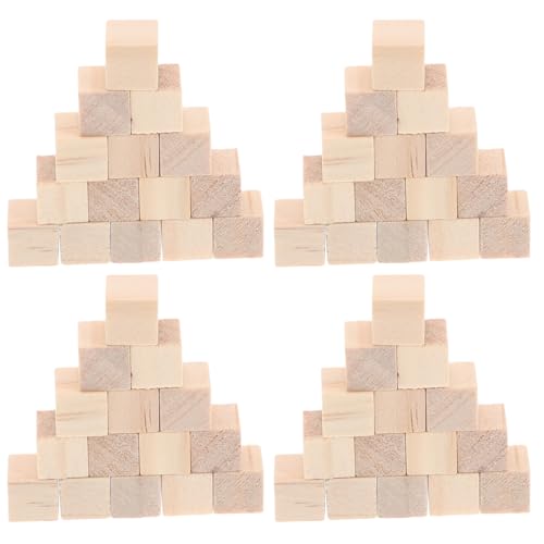 SHINEOFI 1500 Stück Frühkindliche Bildung Kleinkind Holzhandwerk Mini Würfel Blöcke Holzblöcke Bausteine ​​Bastelblöcke Bauspielzeug Block Craft Beige Holz von SHINEOFI