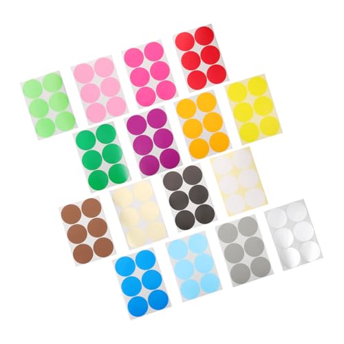 SHINEOFI 16 Blatt Runde Farbpunkt Aufkleber Etiketten für Büro Klassenzimmer Scrapbooking und Inventarverwaltung Haftnotizen für Drucker Vielseitig Einsetzbar SHINEOFI 16 Blatt Runde Farbpunkt Aufkleber Etiketten für Büro Klassenzimmer Scrapbooking und Inventarverwaltung Haftnotizen für Drucker Vielseitig Einsetzbar von SHINEOFI