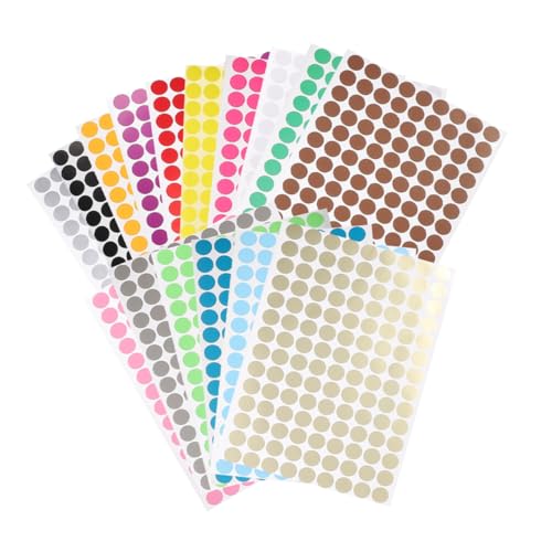 SHINEOFI 16 Blatt Selbstklebende Runde Farbcodierte Aufkleber Nummeriert Für Lager Büro Klassenzimmer Verpackung Farbige Sticker SHINEOFI 16 Blatt Selbstklebende Runde Farbcodierte Aufkleber Nummeriert Für Lager Büro Klassenzimmer Verpackung Farbige Sticker von SHINEOFI