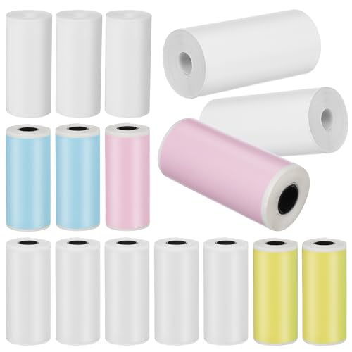 SHINEOFI 16 Rollen Druckeretikettenpapier Schmucklos Klein Mini Etikettendrucker -aufkleberpapier Mini-thermodrucker Thermal- Nachfüllungen Tasche -selbstklebender Aufkleber SHINEOFI 16 Rollen Druckeretikettenpapier Schmucklos Klein Mini Etikettendrucker -aufkleberpapier Mini-thermodrucker Thermal- Nachfüllungen Tasche -selbstklebender Aufkleber von SHINEOFI