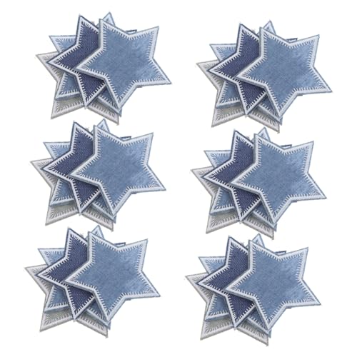 SHINEOFI 16 Stickaufkleber Sternstickerei Bestickter Aufnäher Für Kleidung Stern Stickerei Aufnäher Stickflicken Für Jeans Bestickter Stern Zum Aufbügeln Polyester von SHINEOFI