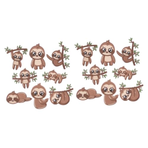 SHINEOFI 16 Stk Faultier-patch Hüte Schmücken Eisentabletten Aufkleber Jacken-applikation Flicken Für Jacken Patches Nähen Faultierförmige Applikation Stoffzubehör Pack Banner Hut von SHINEOFI