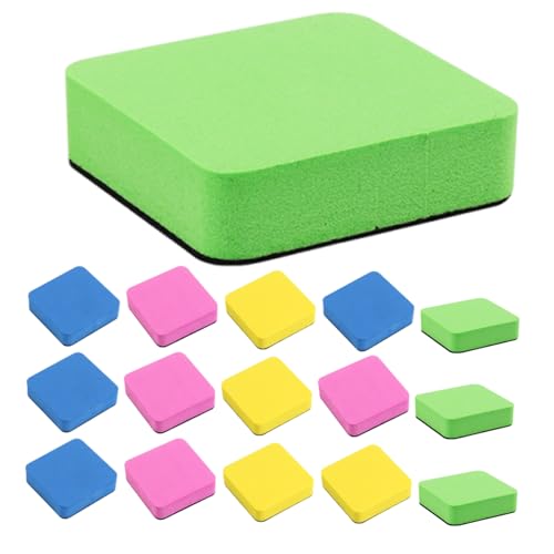 SHINEOFI 16 Stück Square Blackboard Rub Trockenlöscher für Whiteboards Tafelwischer Büro-Tafelradierer Tafelgummi Radiergummis trocken Schultafel Radiergummi Eva-Filztuch von SHINEOFI