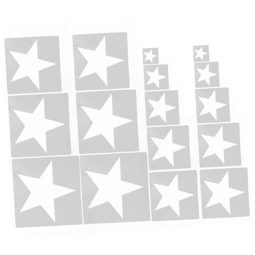 SHINEOFI 16 Stück Sternschablonen Pentagramm-schablonen Diy-ausschnitt-sprühschablonen Malschablonen Zeichnen Dekorative Schablonen Malschablonen Wiederverwendbare Schablonen Zum Malen von SHINEOFI